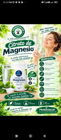 Citrato de magnesio en polvo