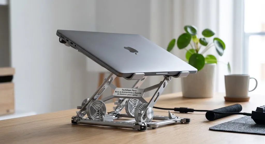 Base de Enfriamiento y Soporte de Aluminio para Laptop