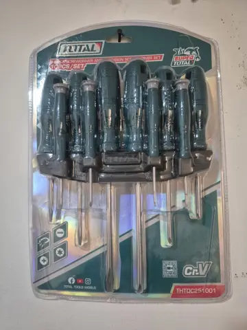 Kit destornilladores 10 piezas marca total 