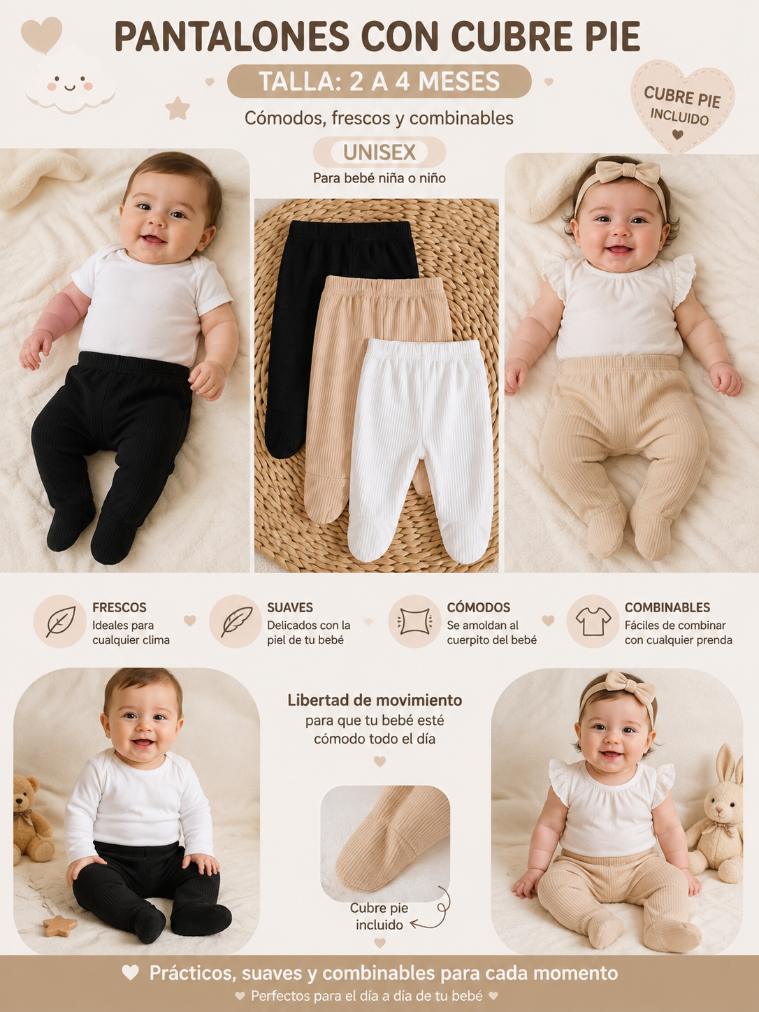 PANTALON CON CUBREPIE