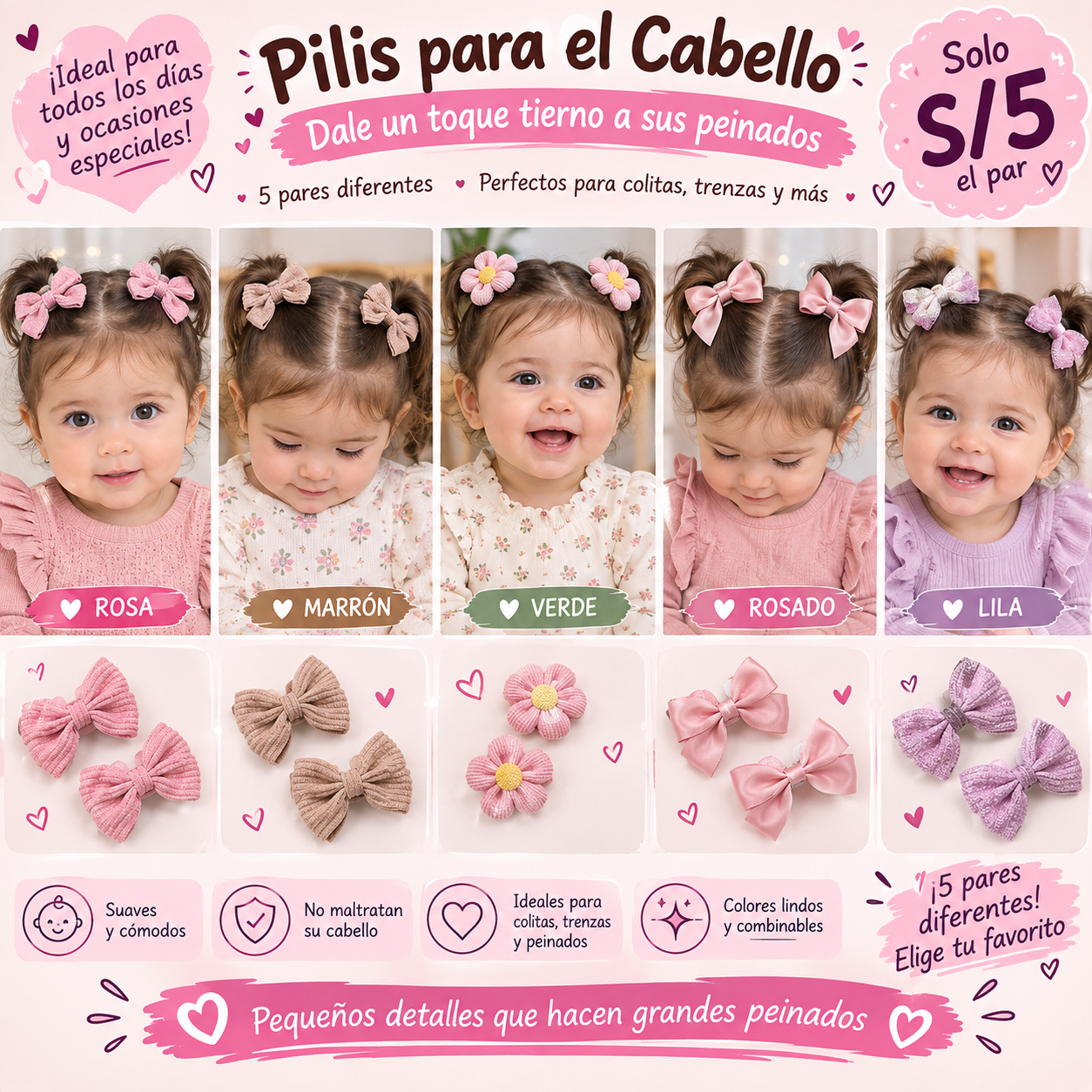 PILIS PARA EL CABELLO