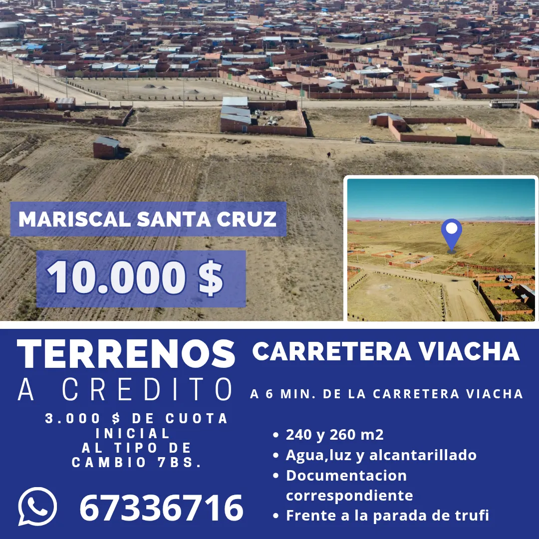 TERRENOS EN MARISCAL SANTA CRUZ  - Alexi Quisbert - Asesor Inmobiliario  Bolivia