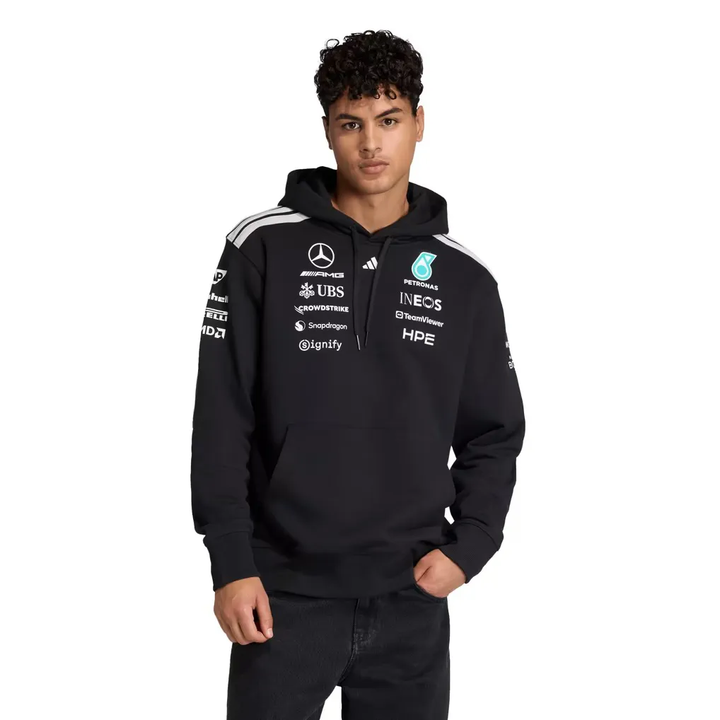 Sudadera con capucha del equipo Mercedes AMG Petronas adidas F1 2026 - Negra