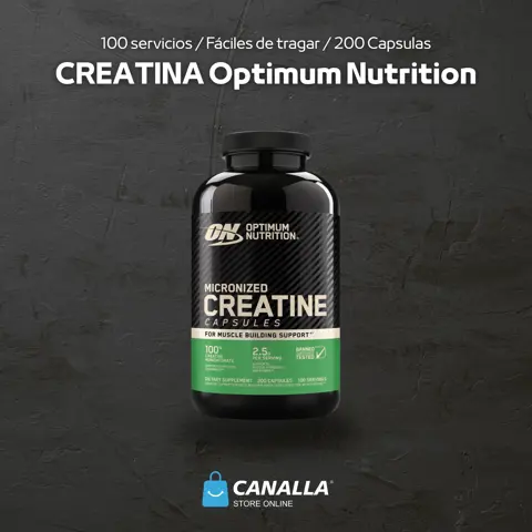 CREATINA OPTIMUM NUTRITION – 200 CÁPSULAS | 100 SERVICIOS